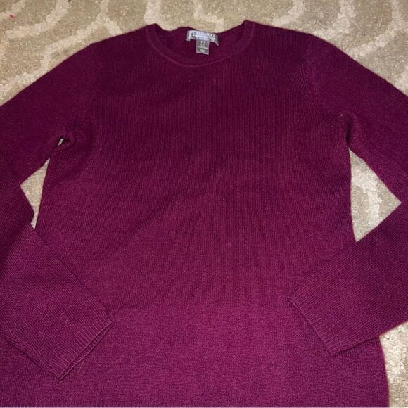 Charter Club cashmere Burgundy Sweater size S - Picture 1 of 5